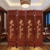 实木折叠可移动屏风酒店屏风隔断办公室家用玄关隔断仿古中式屏风_2_1