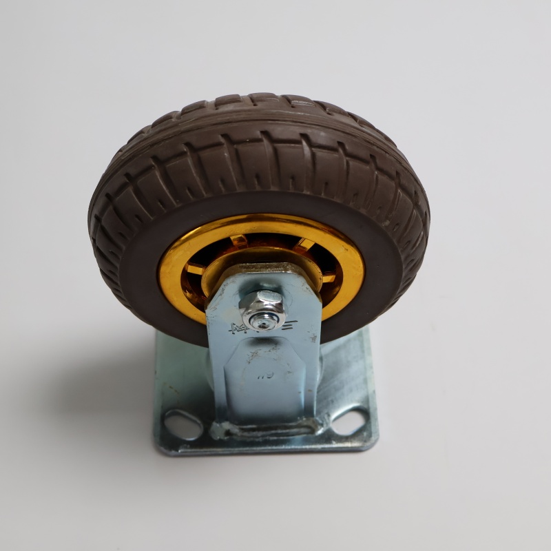 三猫树 橡胶定向轮 直径150mm 咖啡色轮胎 6寸 个