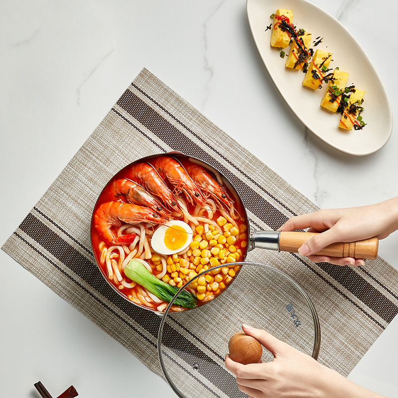 炊大皇(COOKER KING) 奶锅304不锈钢汤锅 日式雪平锅 婴儿辅食锅煮奶泡面锅18cm NG18XP高清大图