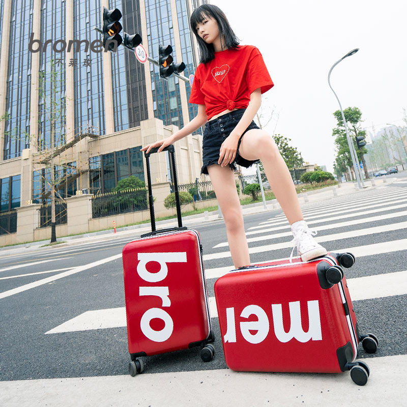 不莱玫热卖bro时尚潮酷密码旅行箱登机箱行李箱拉杆箱女