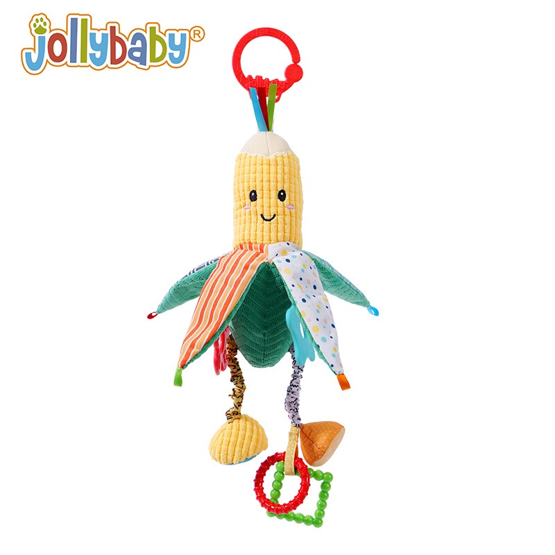 jollybaby婴儿车玩具挂件新生儿床头摇铃推车载玩具吊挂宝宝1663 玉米挂件