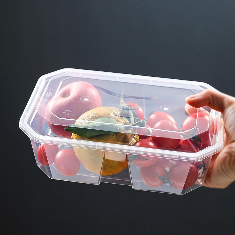 芳草地 一次性方形打包盒 3G6008 1200ml (透明) 50个/箱 带盖高清大图