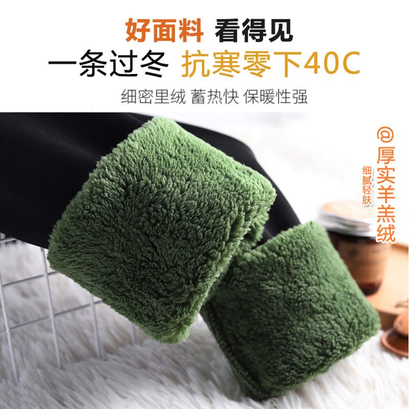 加绒加厚乳木果润肤裤打底裤外穿春秋冬高腰小脚铅笔魔术裤莎丞图片