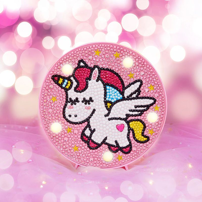 小夜灯钻石画儿童玩具贴画卡通创意手工教师节diy制作小飞马hd13