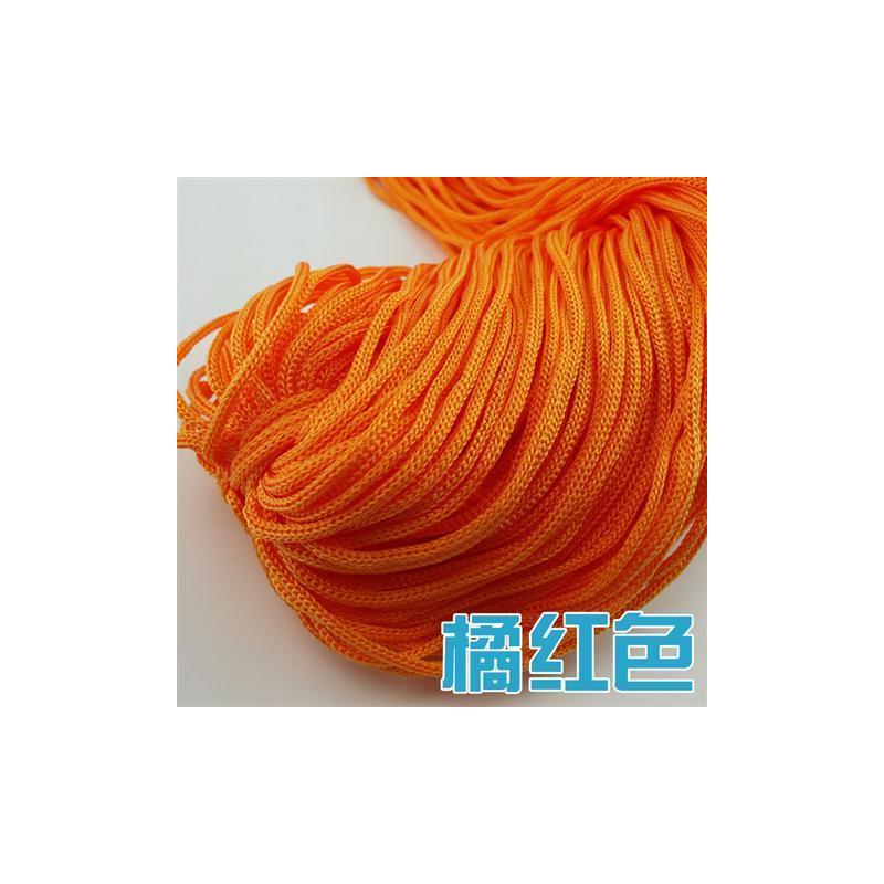 手提绳柔软彩色尼龙绳子空心编织绳打包带子束口绳4mm3mm|桔色3mm/180米/捆