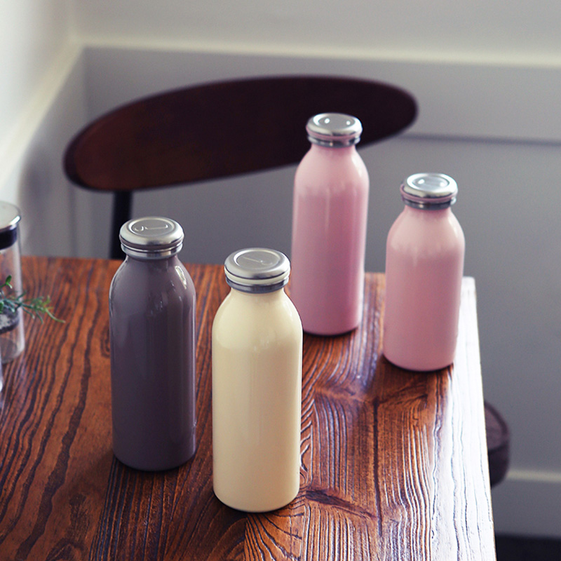 mosh 保温保冷杯牛奶瓶系列 350ml 米色高清大图