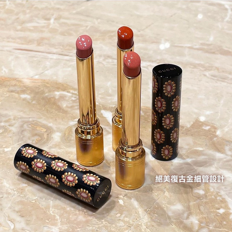 古驰gucci倾色琉光唇膏口红复古小金管细管唇膏滋润保湿水润18g