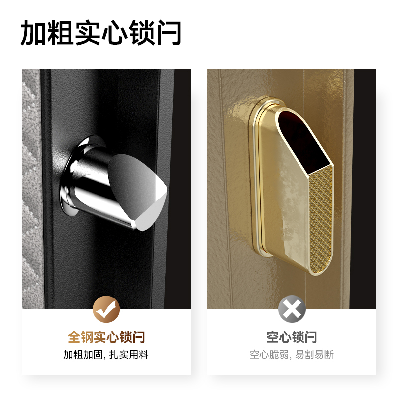 得力(deli)AE872-W家用保险柜H450黑色 保险箱办公 密码柜 钥匙保管柜小型防盗密码钥匙入墙隐形全钢