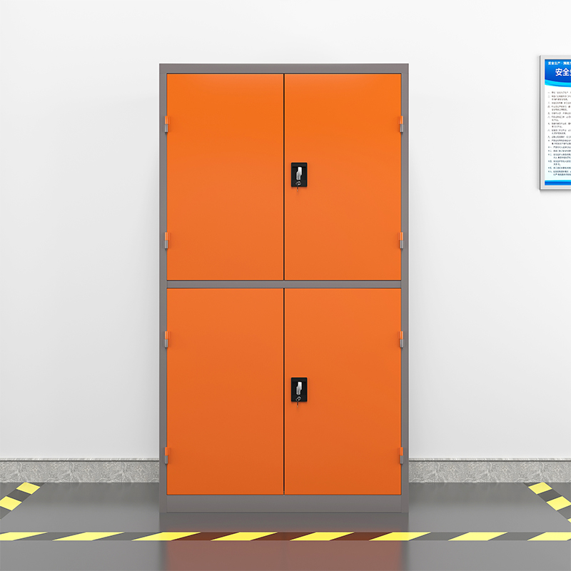 臻远ZY-GJGA-48 重型工具柜车间重型储物柜铁皮柜加厚款 通双节无网四层 桔灰色高清大图