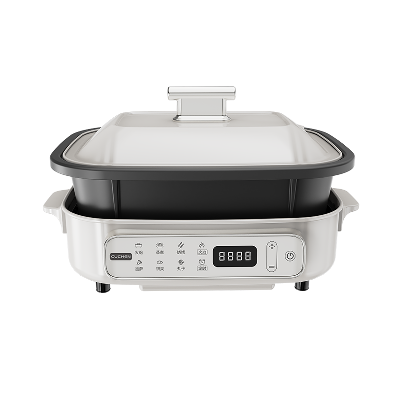 酷晨多功能料理锅家用电火锅电烤锅多功能锅烤涮一体锅 CMC-T4501KW 4升触控