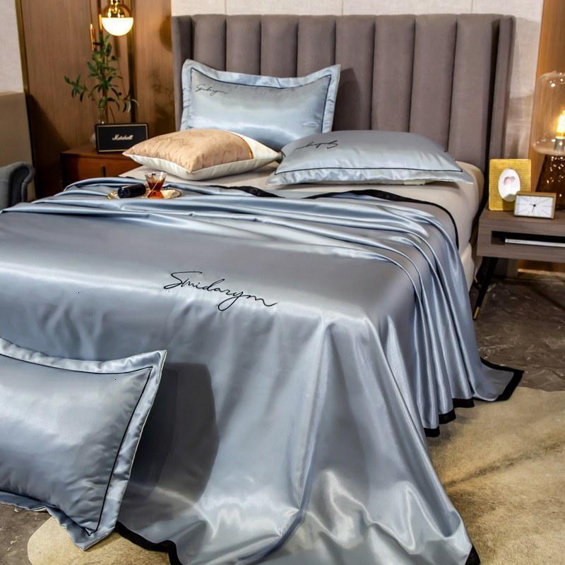 美帮汇夏天冰丝凉席1.8m床单三件套可水洗机洗折叠夏季1.5米空调软席子 金奇达-600D冰丝凉席(火山灰)床单款 1.8m（6英尺）床