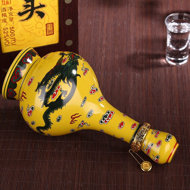 牛栏山经典二锅头黄龙清香型白酒52度500ml6瓶整箱装