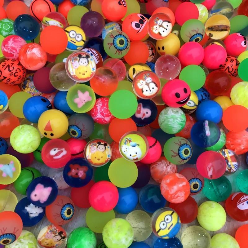32号儿童弹力球玩具跳跳球扭蛋机宝宝橡胶弹弹球幼儿园奖品玩具全花球