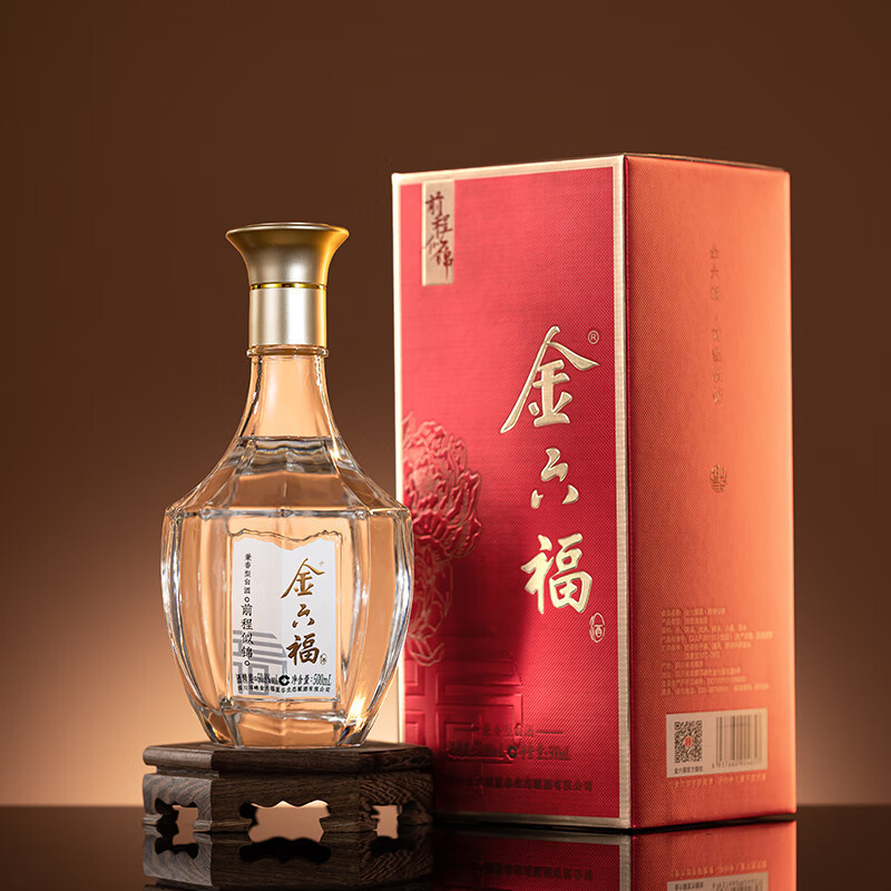 金六福酒前程似锦508度粮食酒兼香型白酒礼盒年货送礼包装500ml单瓶