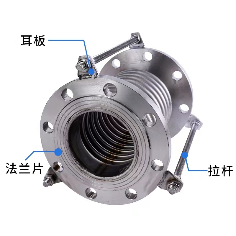 伟鹏双兴 法兰式不锈钢波纹补偿器 DN100(304法兰) 个高清大图