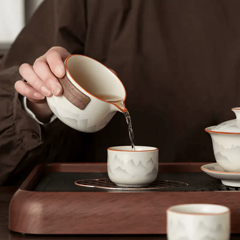 茶具汝窑水墨山清水16件套高清大图