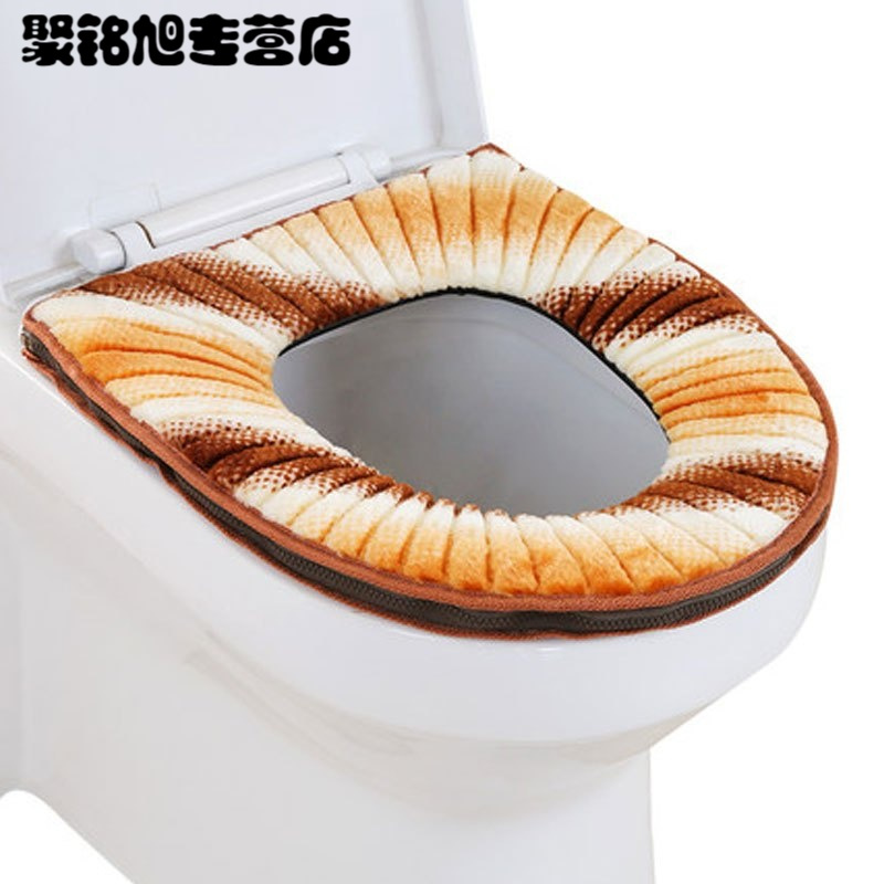 简约糖果货色粘贴式马桶垫加厚马桶垫坐垫粘贴马桶垫坐便套马桶垫坐垫拉链马桶套圈防水生活日用马桶垫浴室用品