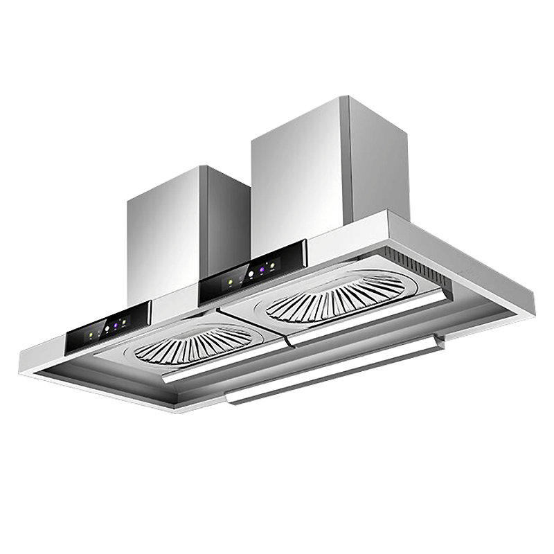 欢呼好太太90立方大吸力饭店农村土灶柴火灶油烟机顶吸式不锈钢1.8米长变频双电机+净化器 自行安装SYYJ01图片