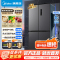 [官方旗舰店]美的407升一级智能双变频十字对开双开门四开门家用电冰箱大容量超薄BCD-407WSPZM(E) 月夜灰