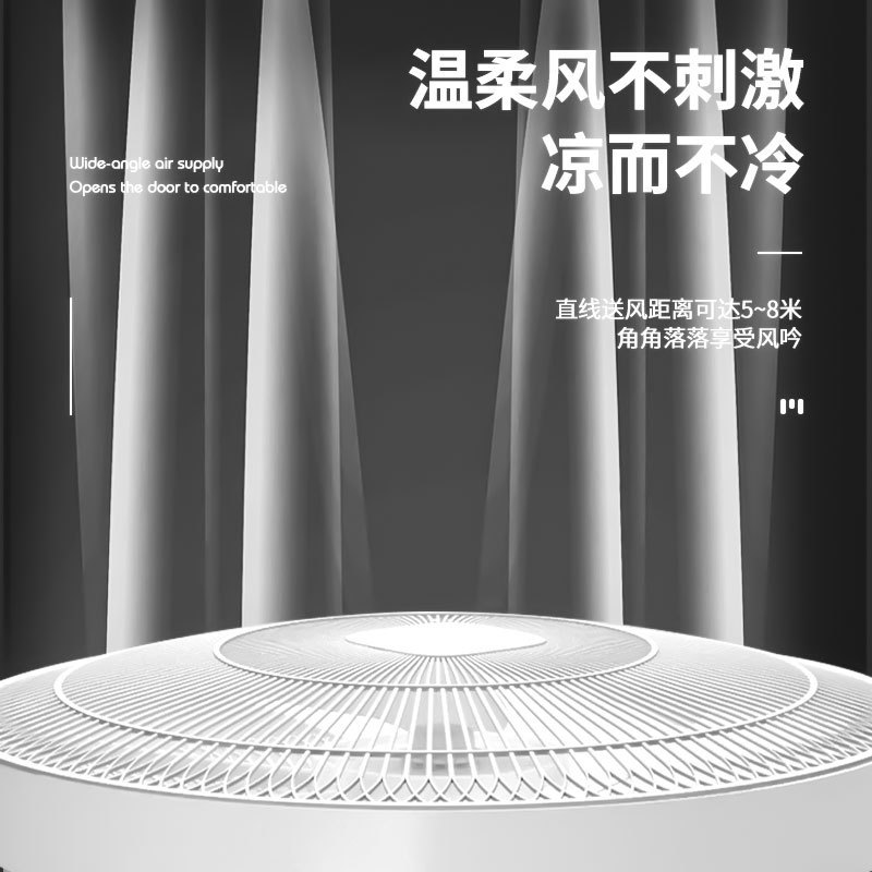 奥克斯落地扇家用工业立式大风力电风扇学生宿舍摇头空气循环扇 白色遥控款高清大图