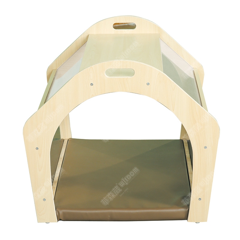 华森葳儿童家具 布艺帐篷小屋 阅读分享屋 透明钻笼-浅棕色高清大图