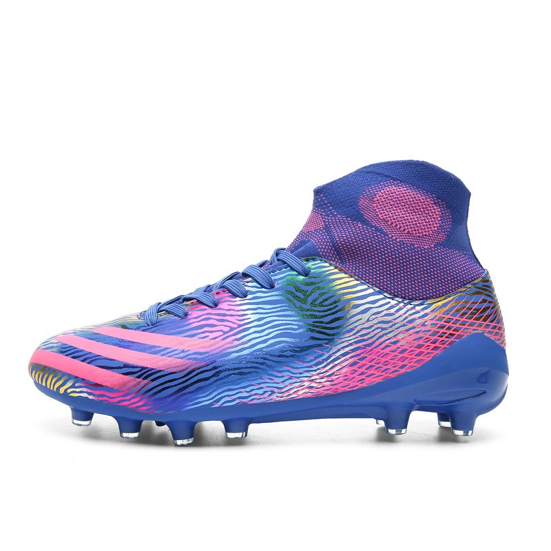邦塞斯足球鞋男女长钉学生鸳鸯鞋双色毒液短钉专业高帮训练比赛