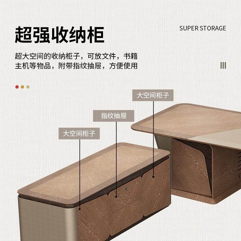 欧宝美 老板桌轻奢现代老板办公桌大班台经理桌 主管桌