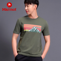 Marmot/土拨鼠户外运动夏季男士休闲棉质舒适短袖T恤