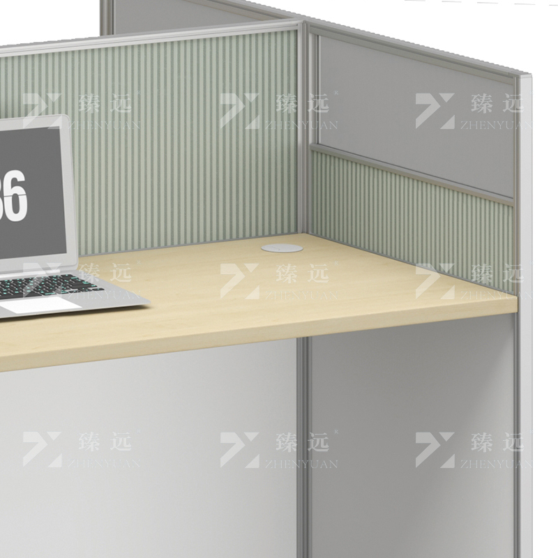 臻远ZYGW-074 职员桌办公桌屏风工作卡位 对坐四人位高清大图
