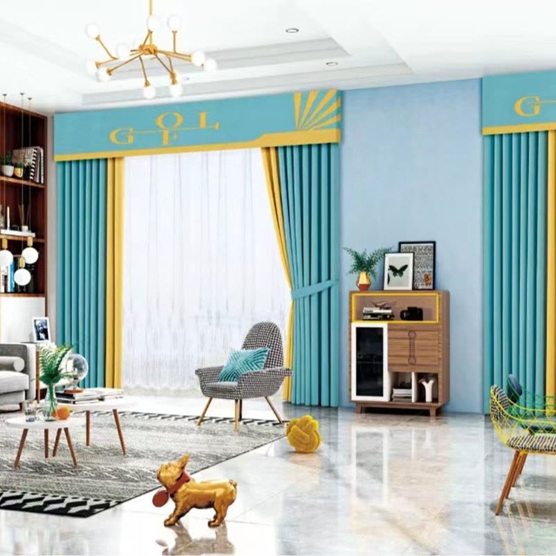 瀚隔 云朵麻窗帘北欧简约现代窗帘飘窗客厅轻奢卧室窗帘1.0*1.3m打孔帘图片