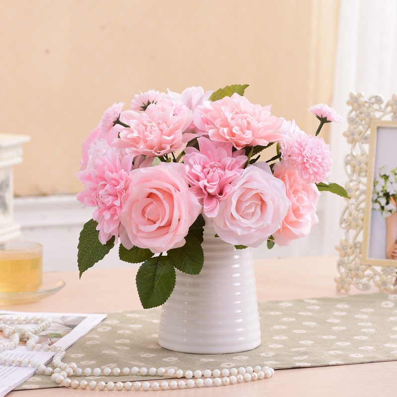 干花花瓶摆件陶瓷ins文艺仿真花摆设f现代简约客厅餐桌插花小清新
