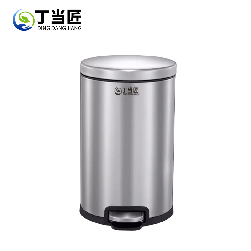 丁当匠脚踏式垃圾桶不锈钢垃圾桶家用客厅厨房卫生间垃圾桶A188高清大图