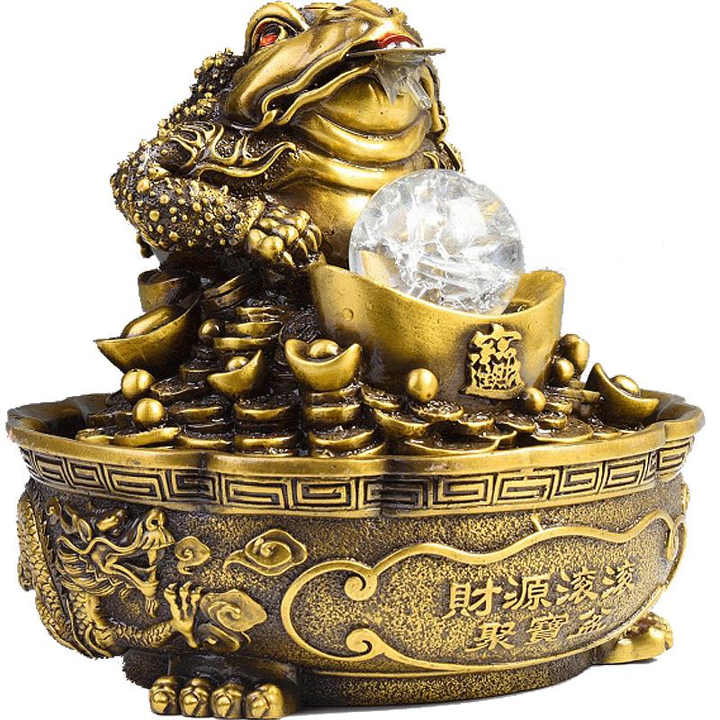美帮汇轮 金蟾轮流水喷泉摆件办公桌高清大图