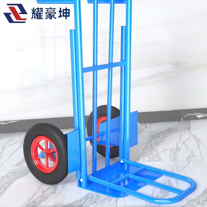 耀豪坤 两轮手推装货搬运车14寸橡胶实心轮HU2Y/台高清大图