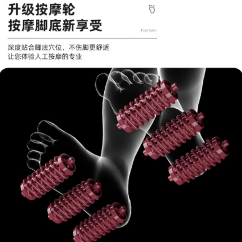 欧锐铂 知足常乐-足浴按摩器家用泡脚盆滚轮足底按摩洗脚桶 ORB-2226高清大图