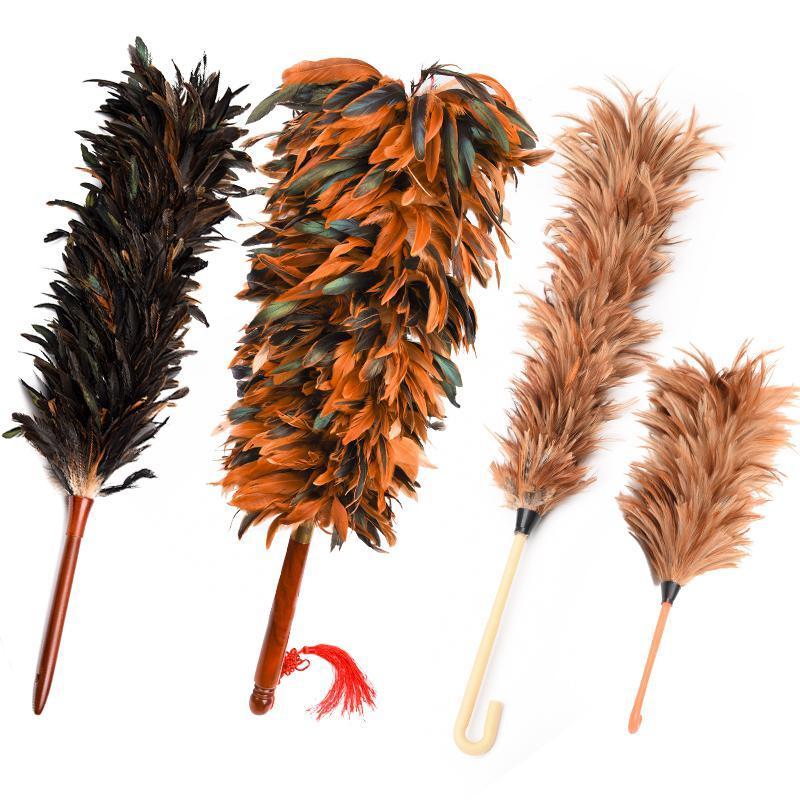 鸡毛掸子除尘家用不毛扫车用纯手工防静电老式加密掸子