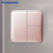 松下 开关面板一开多控+双开双控开关复位式 格彩系列WPC595MYL玫瑰金