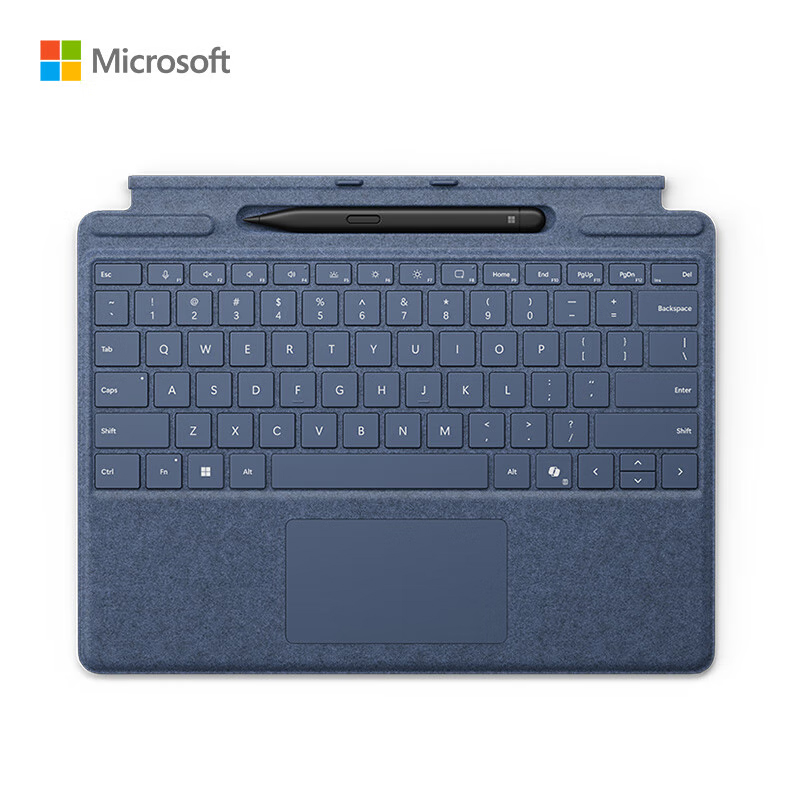 微软Surface Pro11 Pro10 Pro9 Pro8 proX原装键盘AI功能键 带copilot键原装键盘+触控笔宝石蓝