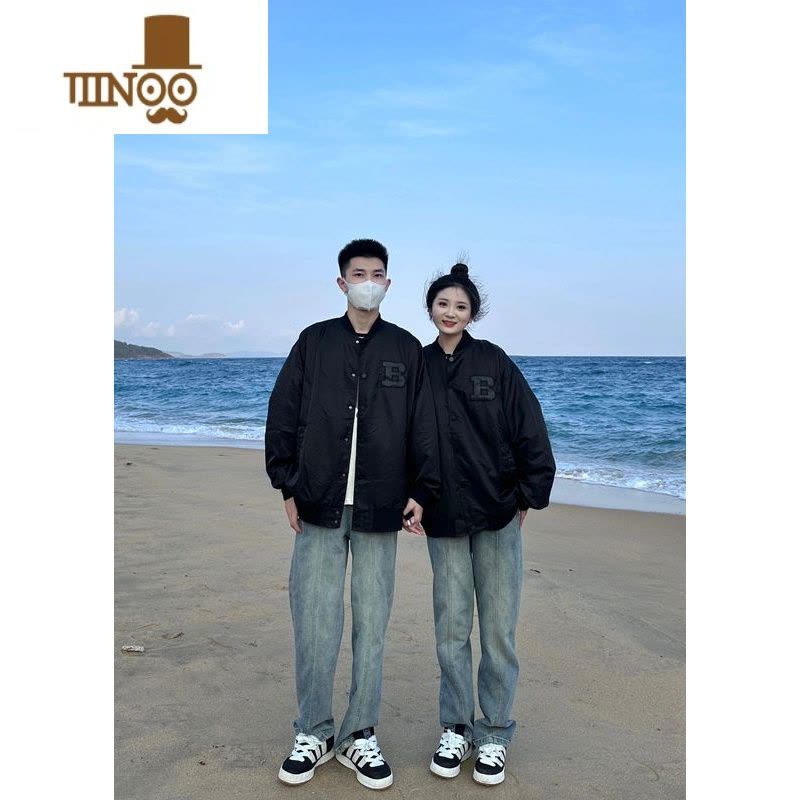 YANXU复古蓝牛仔裤男宽松潮牌网红情侣oversize裤子高街美式直筒工装裤图片