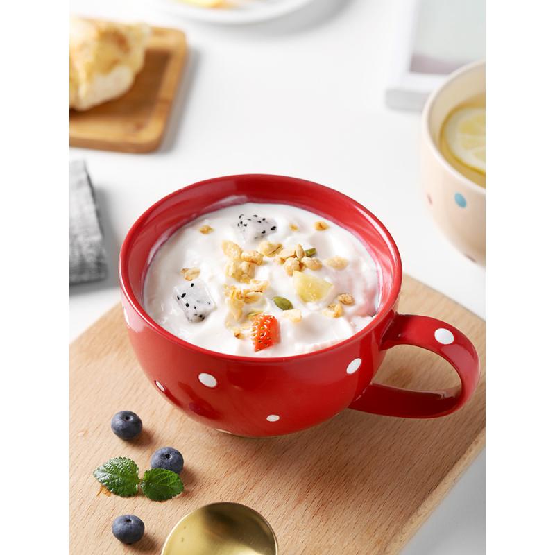 家柏饰(CORATED)马克杯大容量陶瓷杯子家用少女心简约日系燕麦牛奶早餐杯高清大图