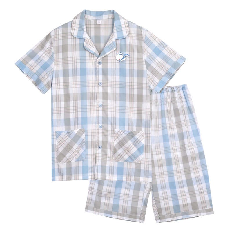 红豆男童夏装家居服套装2020新款儿童宝宝短袖简约舒适纯棉家居服套装H0J3121