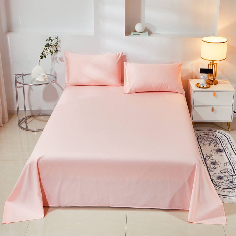 天山柔全棉13376斜纹纯色单品床单 粉玉 160*230cm/TJ23JM2405413