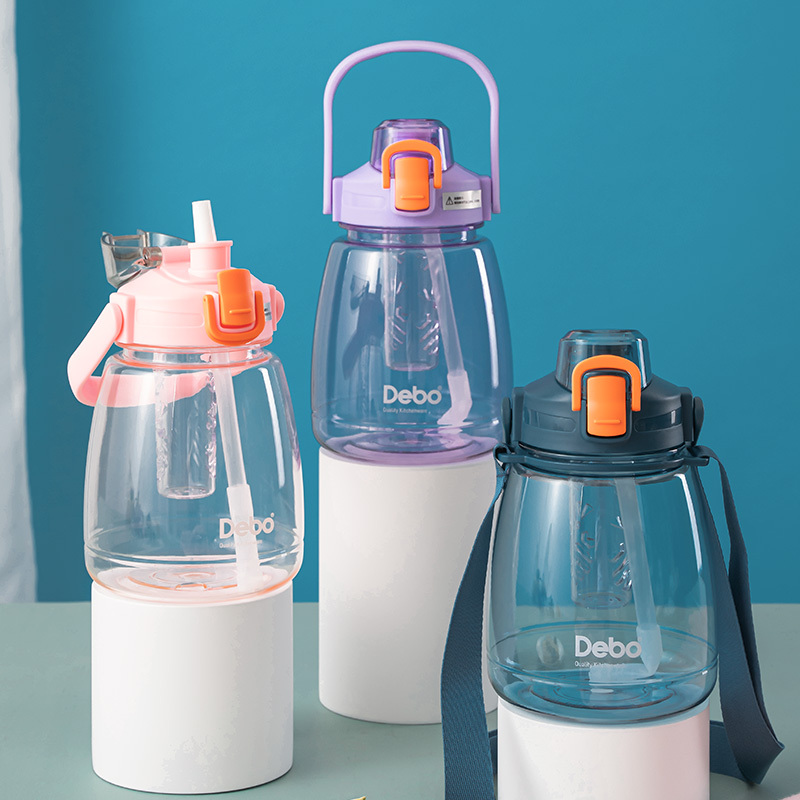 德铂(debo) dep-ds325 海莉大肚杯 大容量塑料吸管水杯运动健身大肚杯
