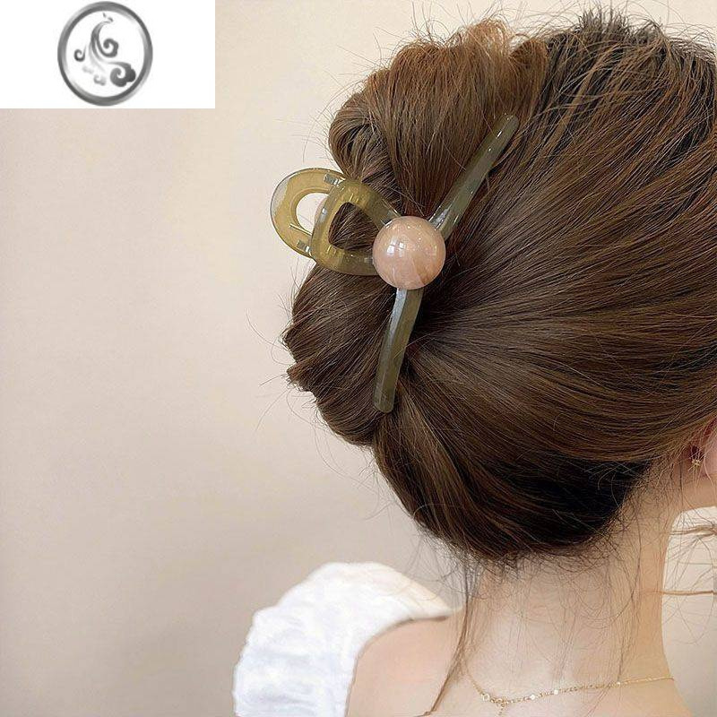 jimi新款抓夹大号网红发夹洋气鲨鱼夹可爱小众ins气质后脑勺夹子