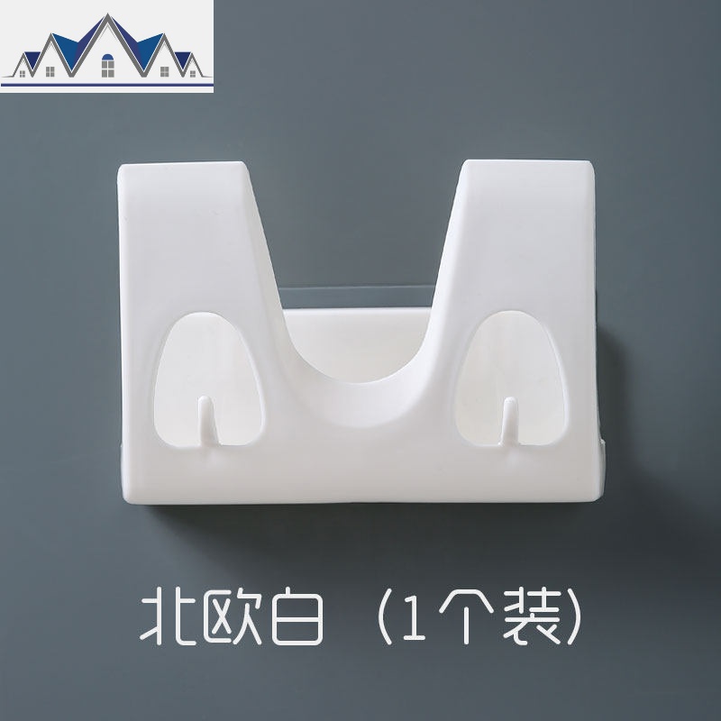 家用锅盖架壁挂式免打孔厨房放菜板的架子砧板刀具收纳用品置物架_4_677 北欧白（一个装）