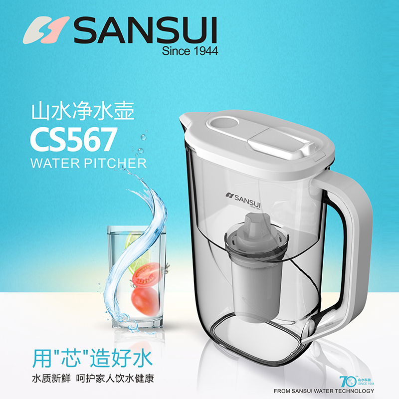 山水(SANSUI) CS567 净水杯电热水壶 快速壶 烧水壶