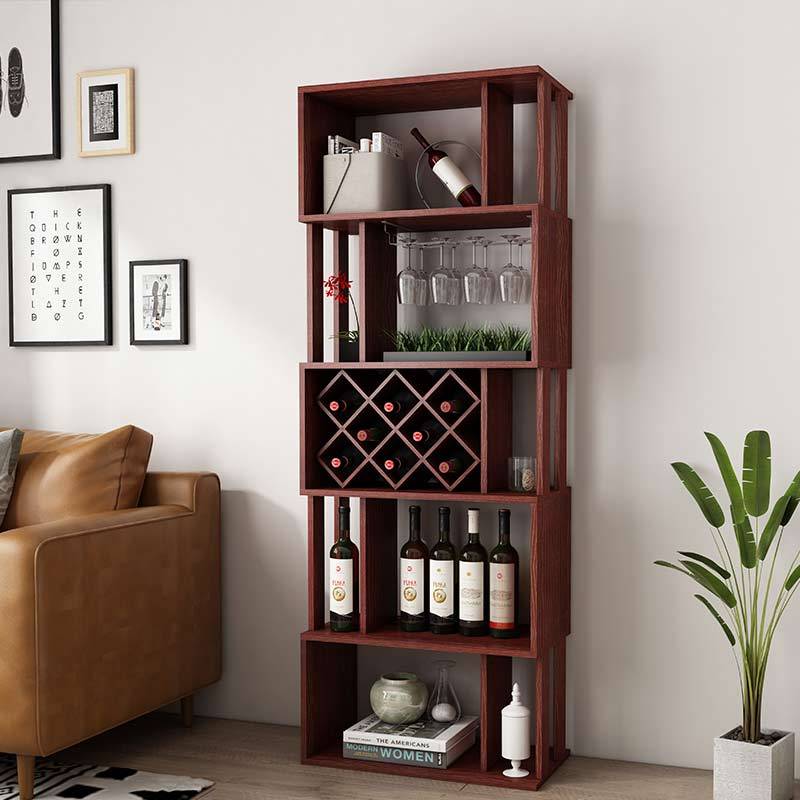 木匠落地式酒柜现代简约靠墙家用隔断柜红酒架展示柜餐厅置物架小酒柜