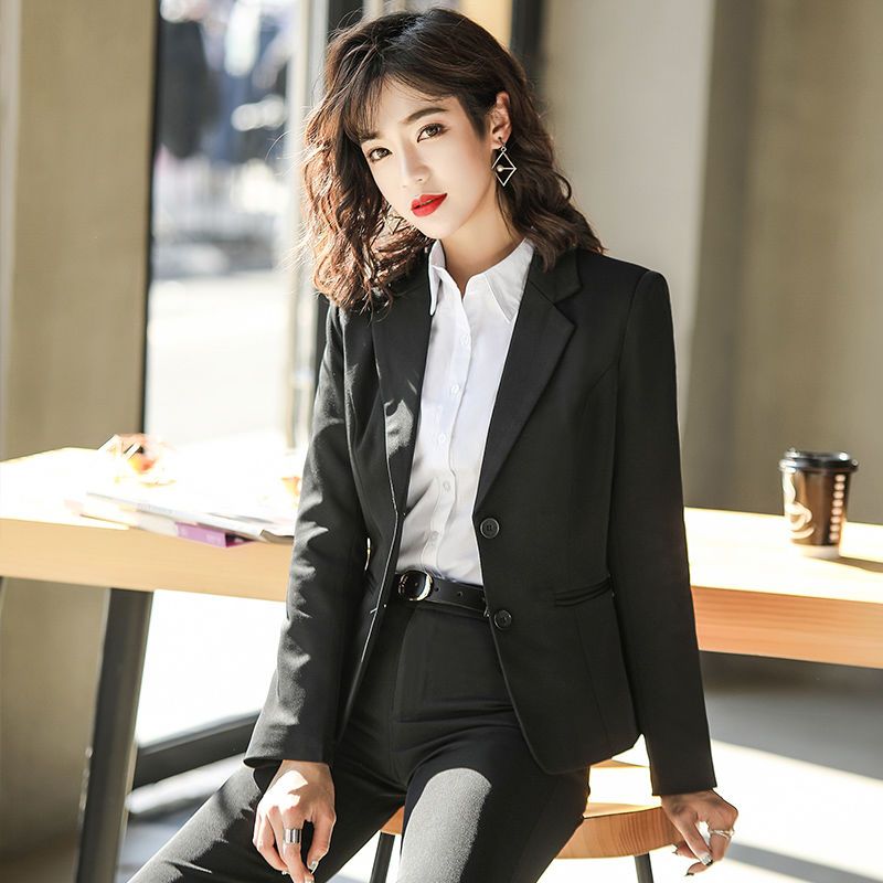 西装套装女春秋职业装女装套装西服女学生正装外套面试工作服韩版