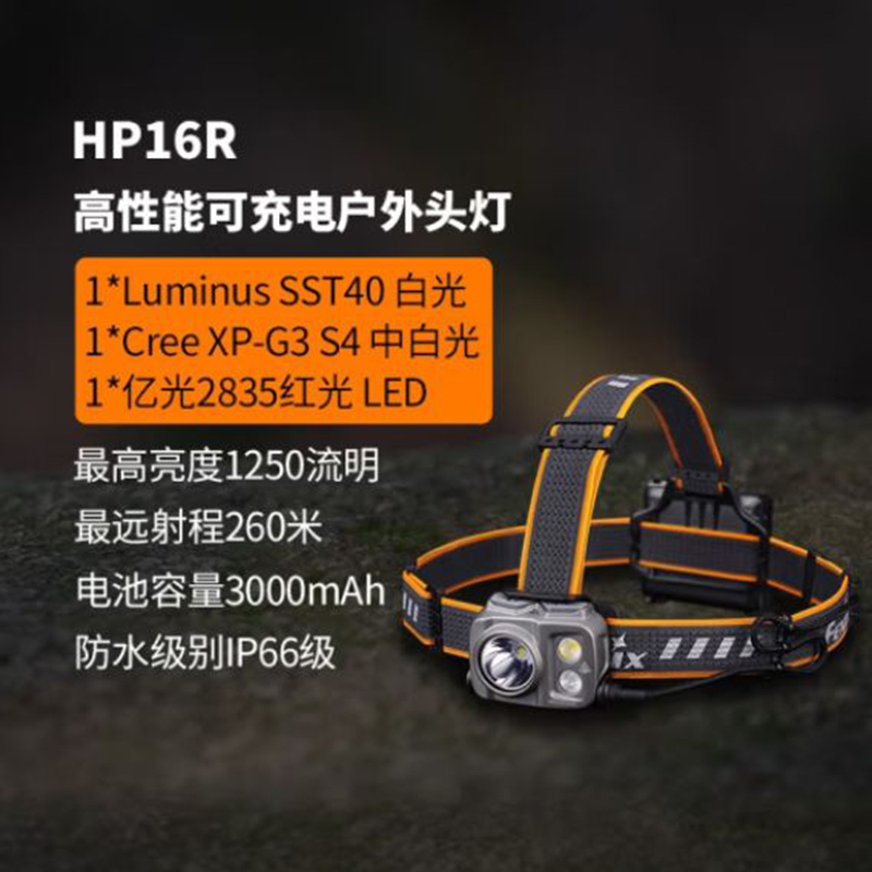Fenix 小型探照灯分体式1250流明 HP16R 单位:个 货期7天