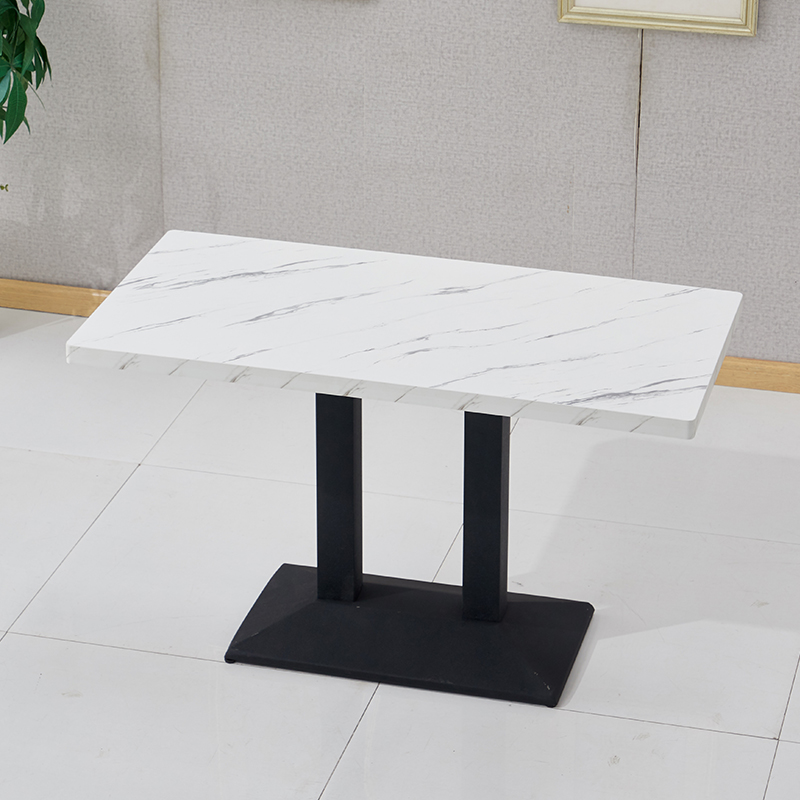 长方形仿大理石餐桌简约方桌 1.2m